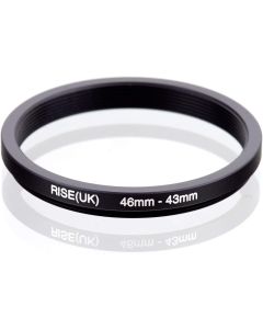 Rise(UK) 43-28/37/40.5 43.5-40 46-37/39/43 48-46 49-30/34/37/43/46/46/48 49.5-46 Step Down Filter Ring Adapter (46mm-43mm)